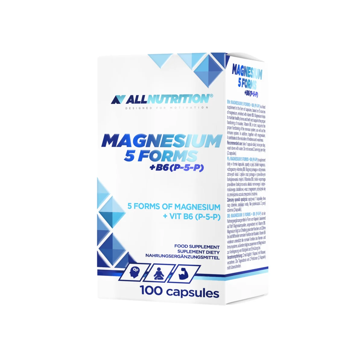 Allnutrition Magnez 5 Form + Witamina B6, 100 kapsułek