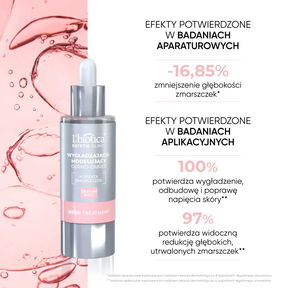 L’biotica Estetic Clinic Mesa TreatMent Wygładzająco-modelujący dermo-zabieg serum na noc, 30 ml