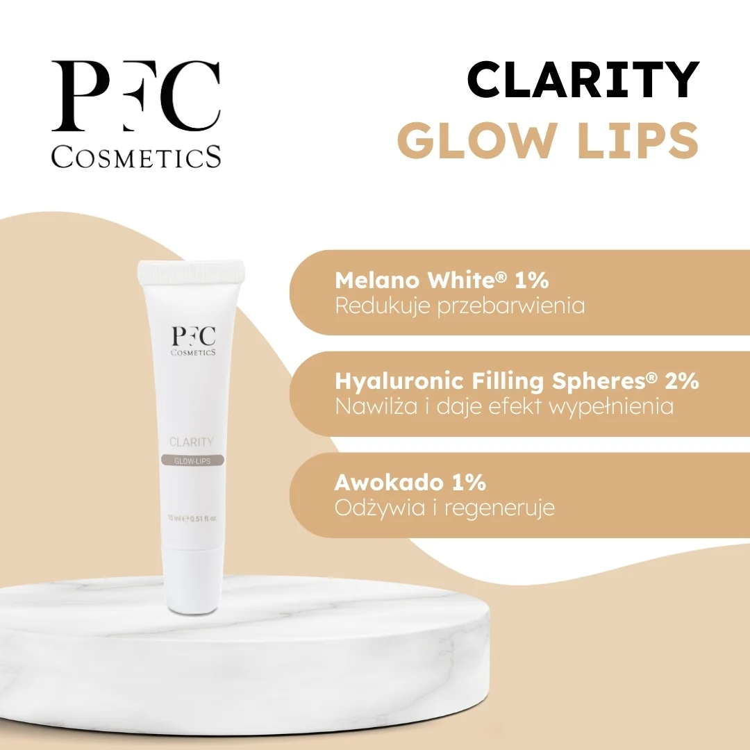 PFC Clarity Glow Lips balsam do ust, 15 ml