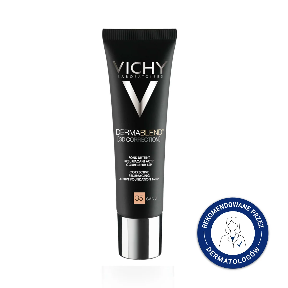 Vichy Dermablend [3D Correction] podkład wyrównujący powierzchnię skóry, korekta 3D, trwałość 16H / SPF 25 / 35 Sand / 30ml