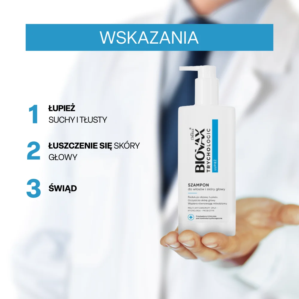 Biovax Trychologic Łupież szampon do włosów i skóry głowy, 200 ml