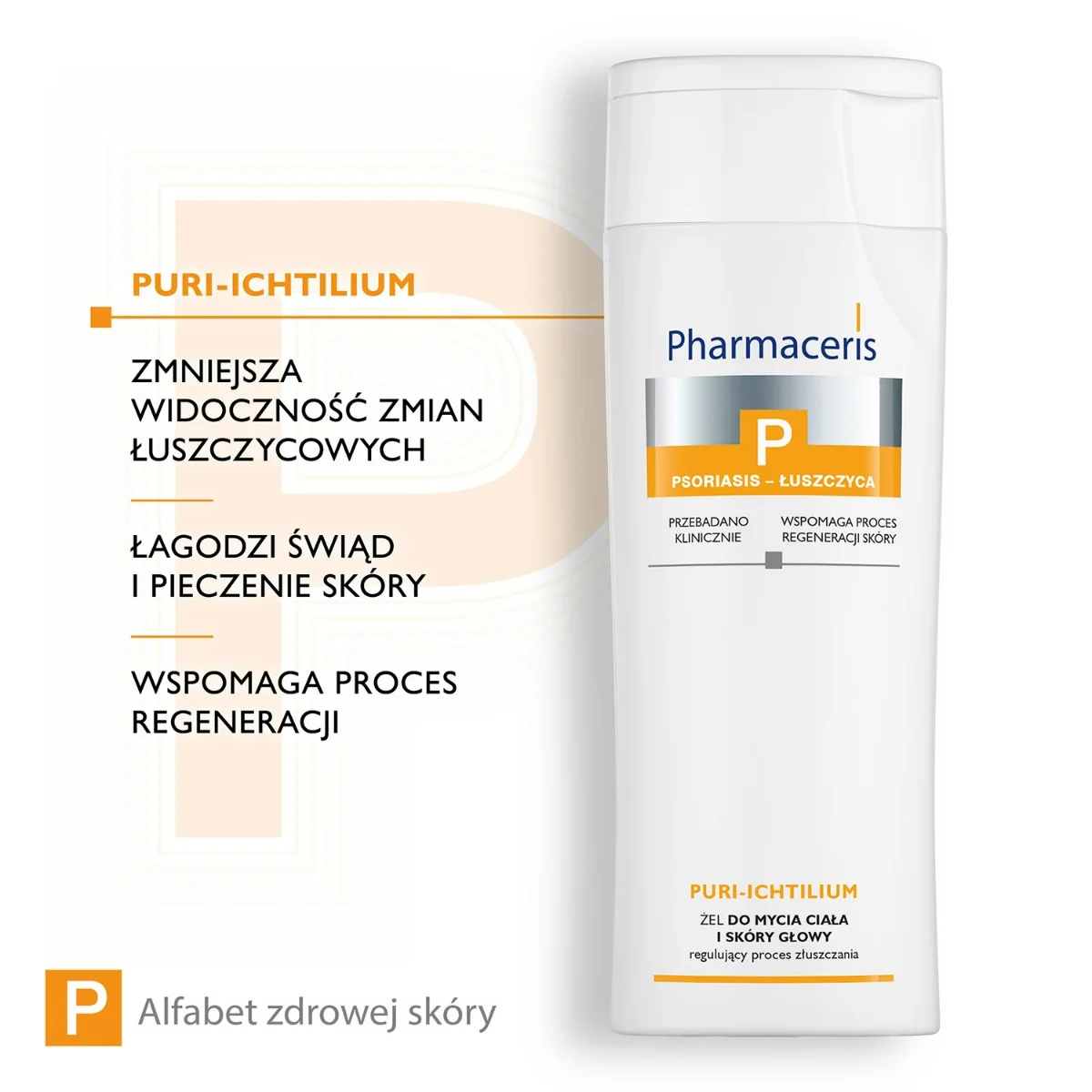 Pharmaceris P Puri-Ichtilium żel do mycia ciała i skóry głowy, 250 ml