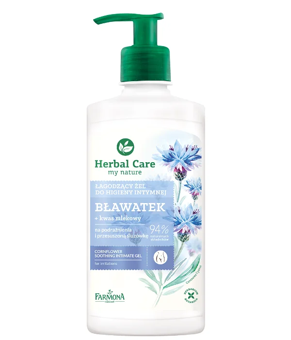 Herbal Care, łagodzący żel do higieny intymnej Bławatek, 330 ml