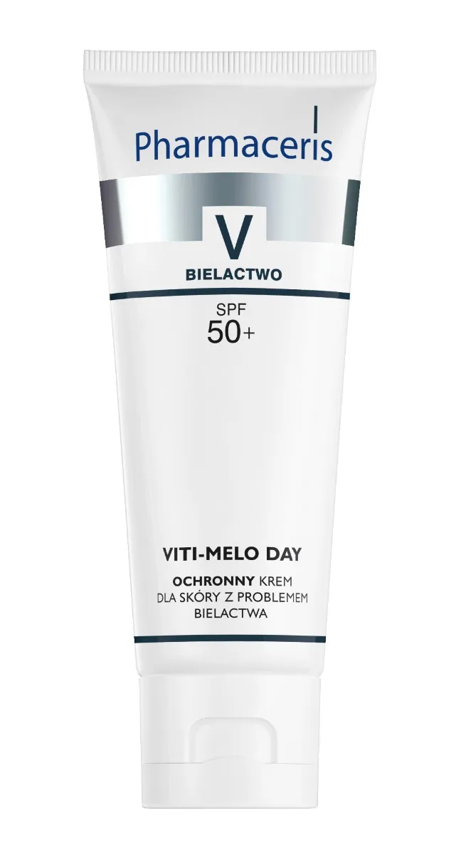 Pharmaceris V Viti-Melo Day, ochronny krem dla skóry z problemami bielactwa do twarzy i ciała na dzień, SPF 50, 75 ml