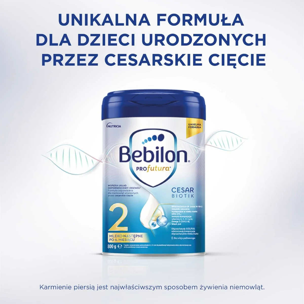 Bebilon Profutura Cesar Biotic 2 mleko następne, po 6 miesiącu, 800 g