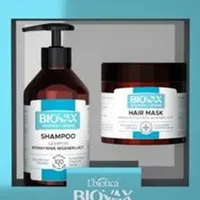 Biovax Keratyna + Jedwab zestaw kosmetyków: szampon intensywnie regenerujący + maska do włosów, 200 ml + 250 ml