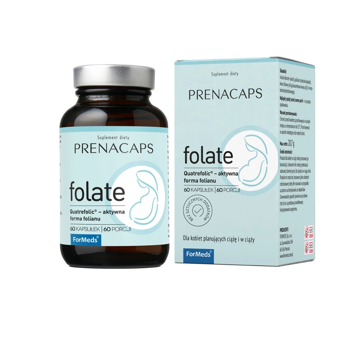 PRENACAPS folate, 60 kapsułek