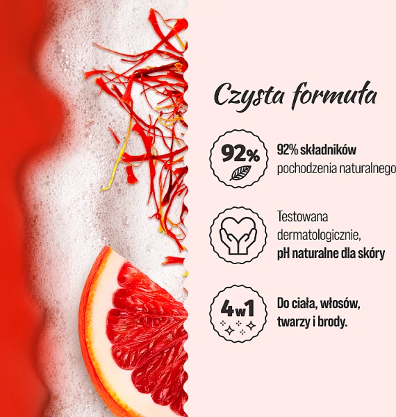 Le Petit Marseillais żel pod prysznic dla mężczyzn czerwona pomarańcza & szafran, 400 ml