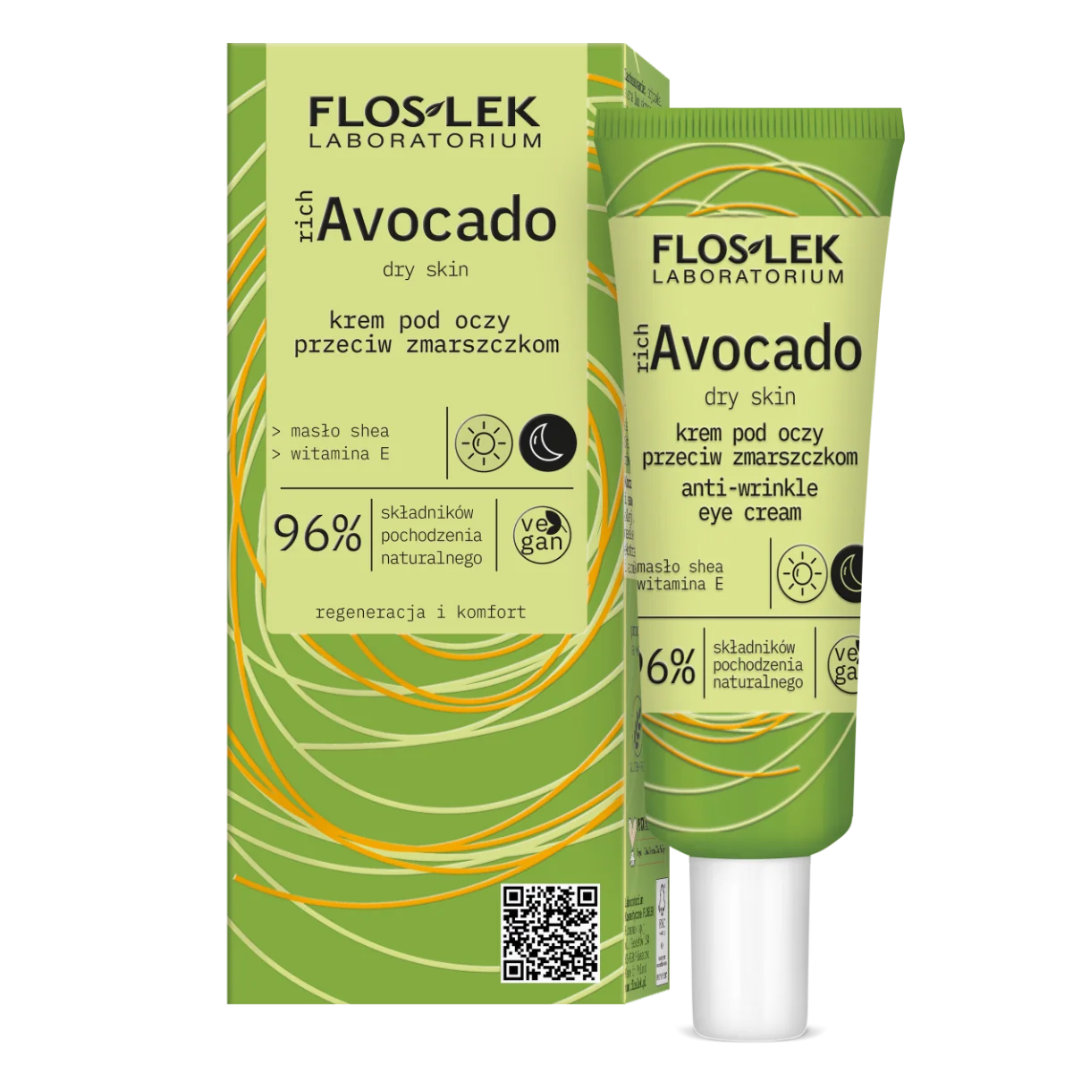 Floslek richAvocado, krem pod oczy przeciw zmarszczkom, 30 ml