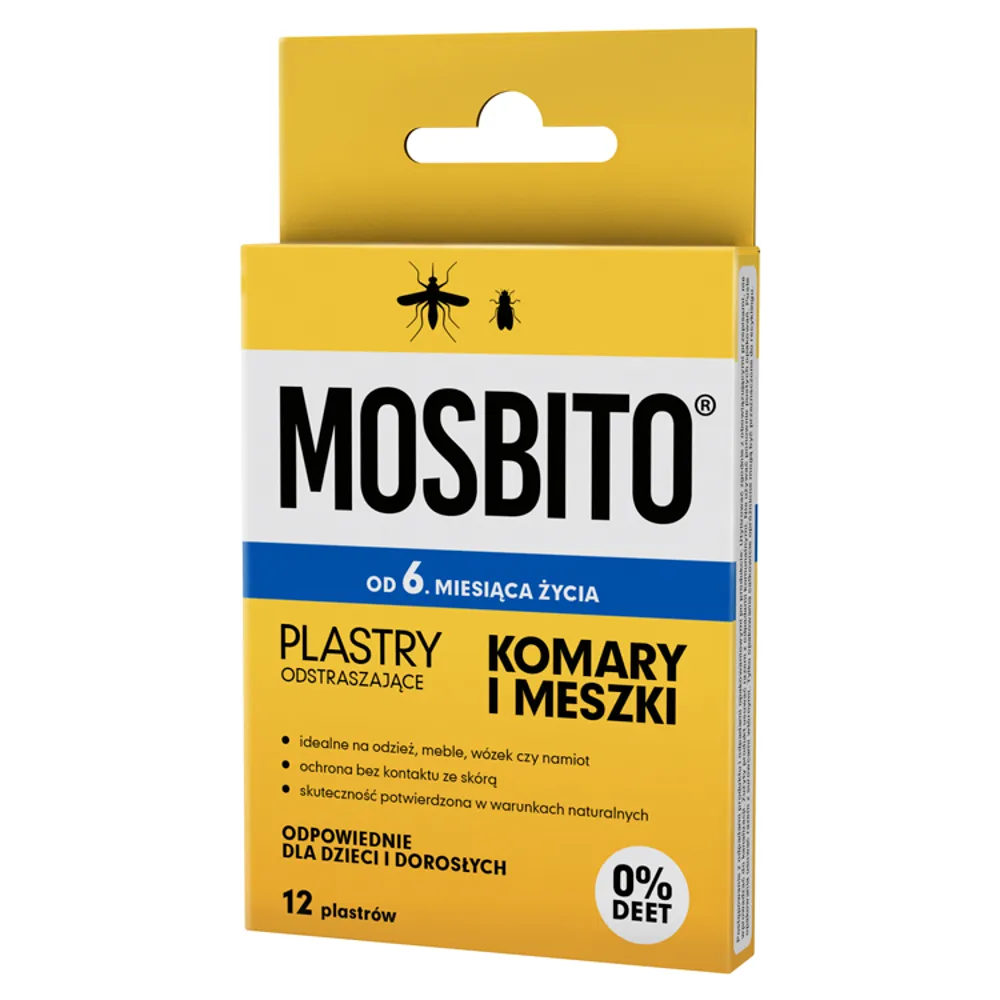 Mosbito, odstraszające plastry na komary, 12 sztuk