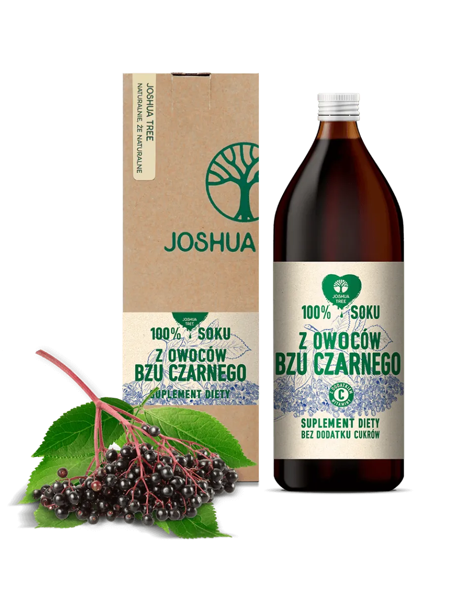 Joshua Tree sok z czarnego bzu z dodatkiem witaminy C, suplement diety, 1000 ml