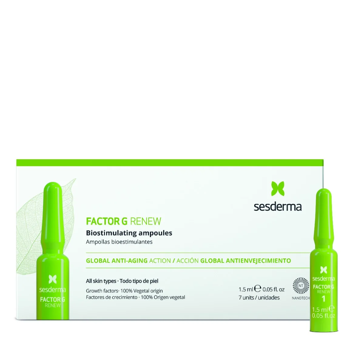 Sesderma Factor G Renew, ampułki biostymulujące, 7 x 1,5 ml