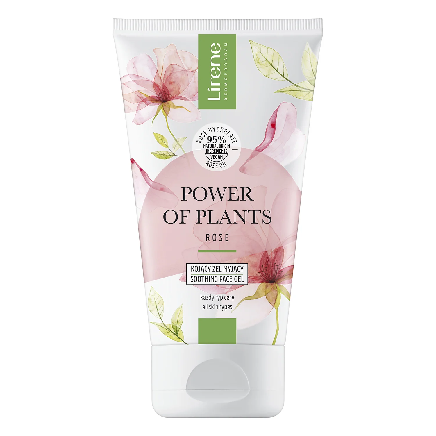 Lirene Power Of Plants Róża, kojący żel myjący, 150 ml