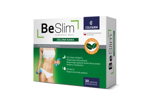 Be Slim Zielona Kawa, suplement diety, 30 tabletek powlekanych