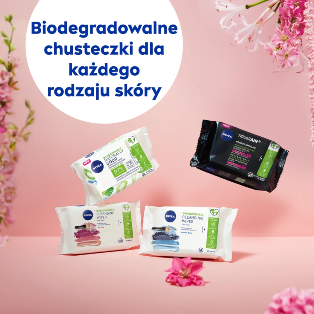 Nivea Nawilżane chusteczki do demakijażu 3 w 1 cera sucha i wrażliwa, 25 szt.