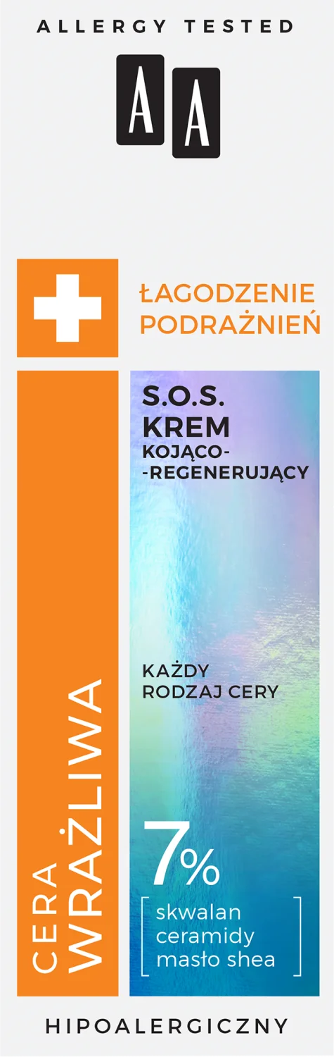 AA CERA WRAŻLIWA S.O.S. krem kojąco-regenerujący, 50 ml