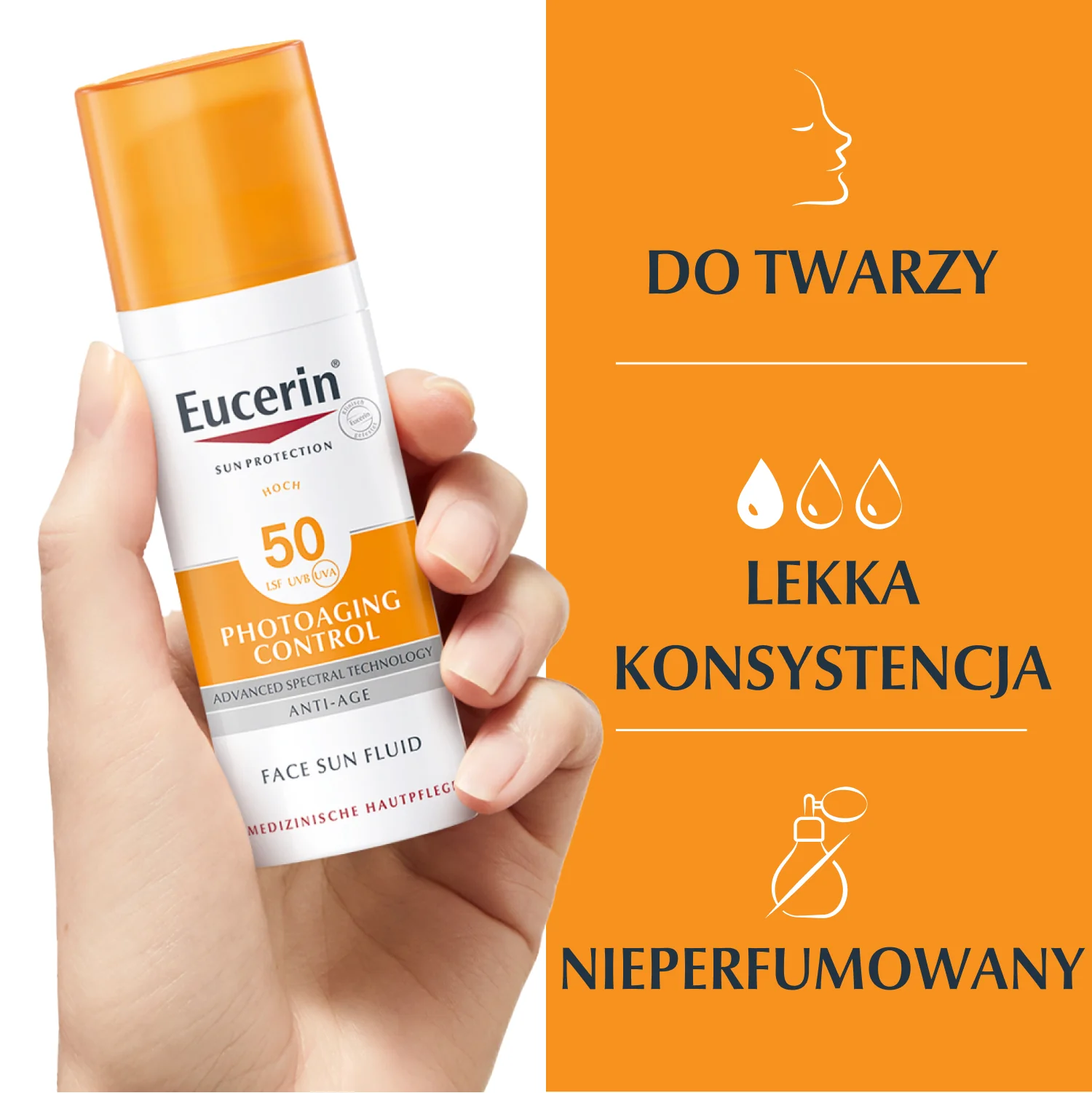 Eucerin Photoaging Control fluid ochronny do twarzy SPF50+, 50 ml