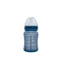 Everyday Baby szklana butelka ze smoczkiem S reagująca na temperaturę, borówkowa, 1 szt.