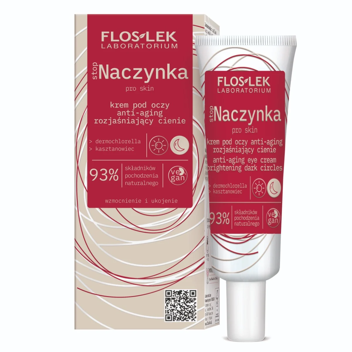 Floslek stopNaczynka, krem pod oczy anti-aging rozjaśniający cienie, 30 ml