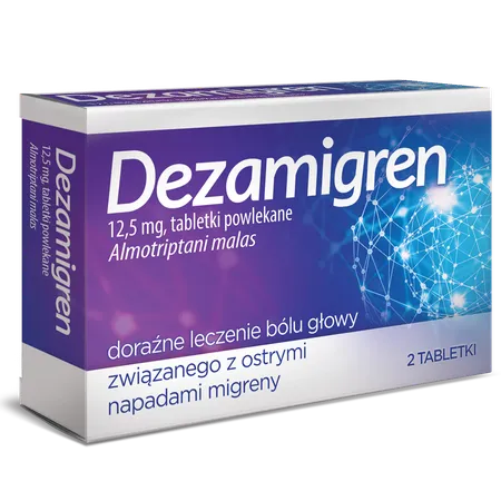 Dezamigren, 12,5 mg, 2 tabletki powlekane