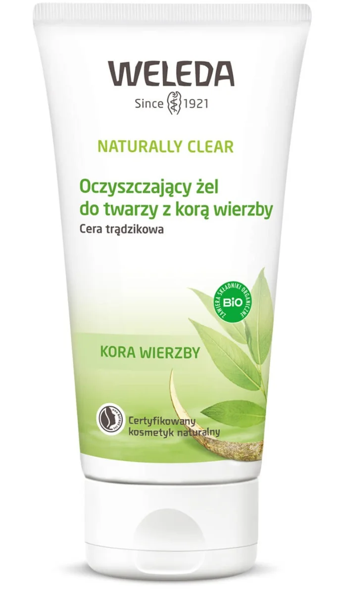 Weleda Naturally Clear, oczyszczający żel do twarzy z korą wierzby, 100 ml