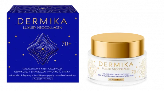 Dermika Luxury Neocollagen, Kolagenowy krem przeciwzmarszczkowy na dzień/na noc 70+, 50ml