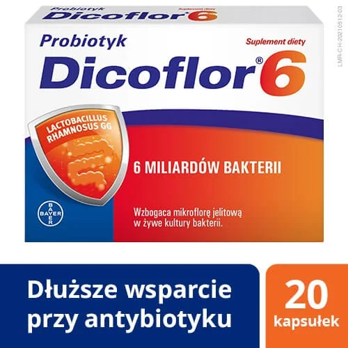 Dicoflor 6, suplement diety, 20 kapsułek