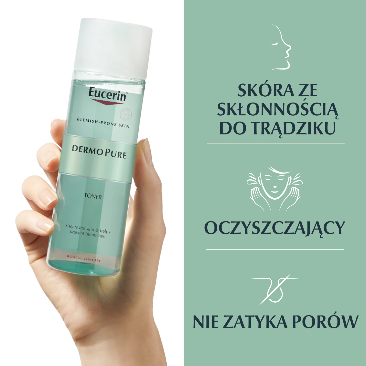 Eucerin DermoPure tonik do twarzy dla skóry tłustej i trądzikowej, 200 ml 