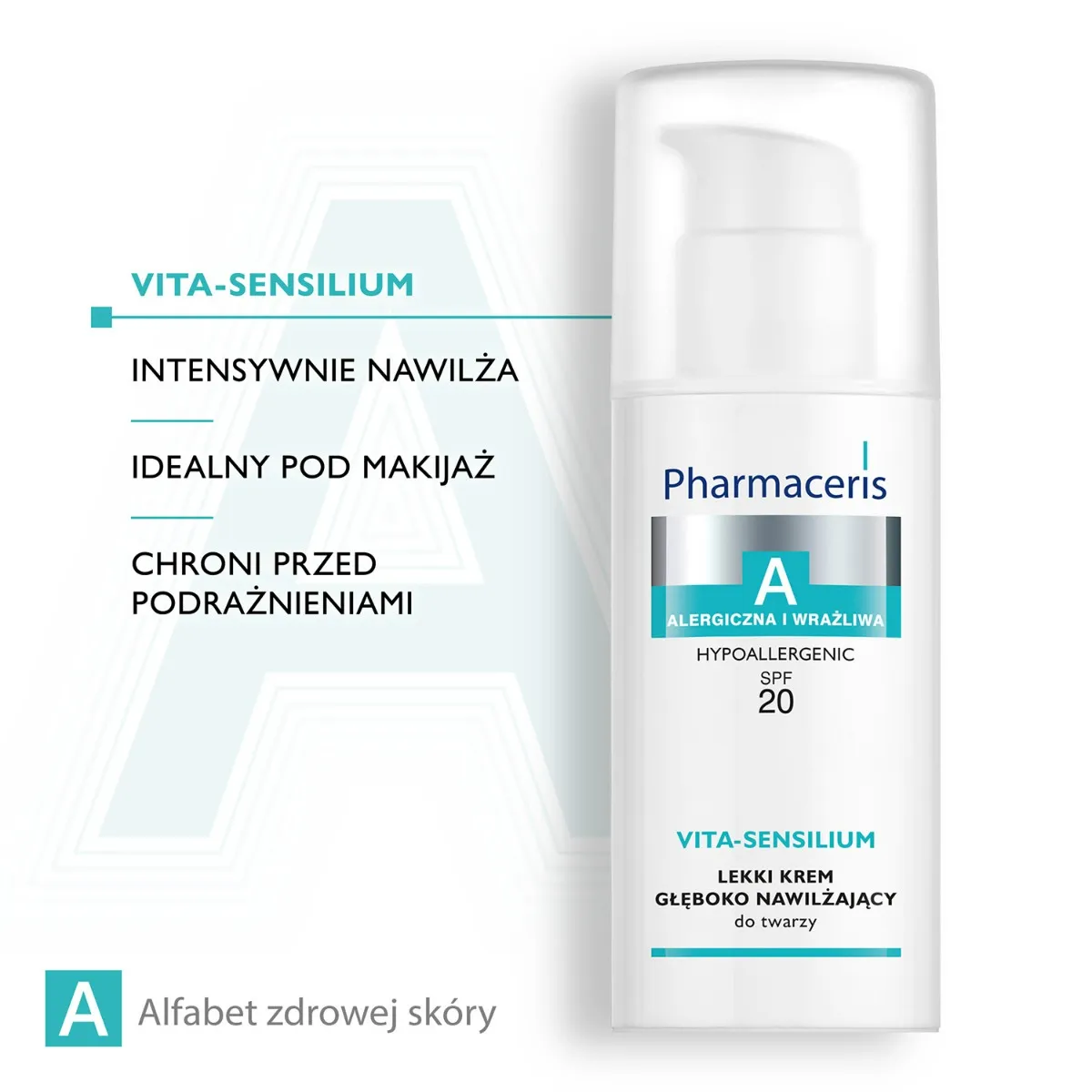 Pharmaceris A Vita-Sensilium, lekki krem głęboko nawilżający do twarzy SPF 20, 50 ml 