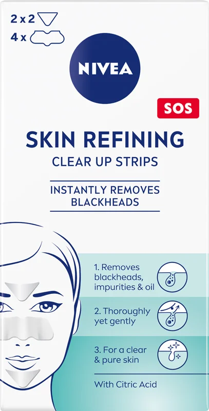 Nivea Skin Refining Clear-Up, plastry oczyszczające przeciw zaskórnikom, 6 szt.