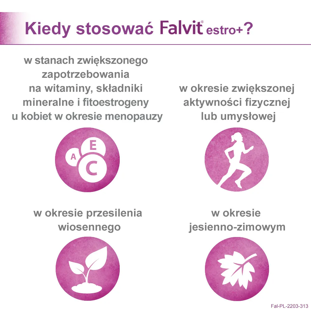 Falvit Estro+ , suplement diety, 60 tabletek 