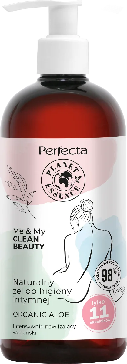 Perfecta Me & My Clean Beauty, naturalny żel do higieny intymnej Organic Aloe, 400 ml