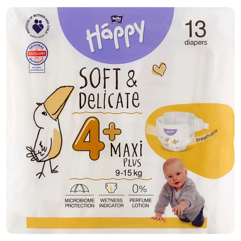 Bella Baby Happy Maxi, Plus pieluszki 9-15 kg, 13 szt.