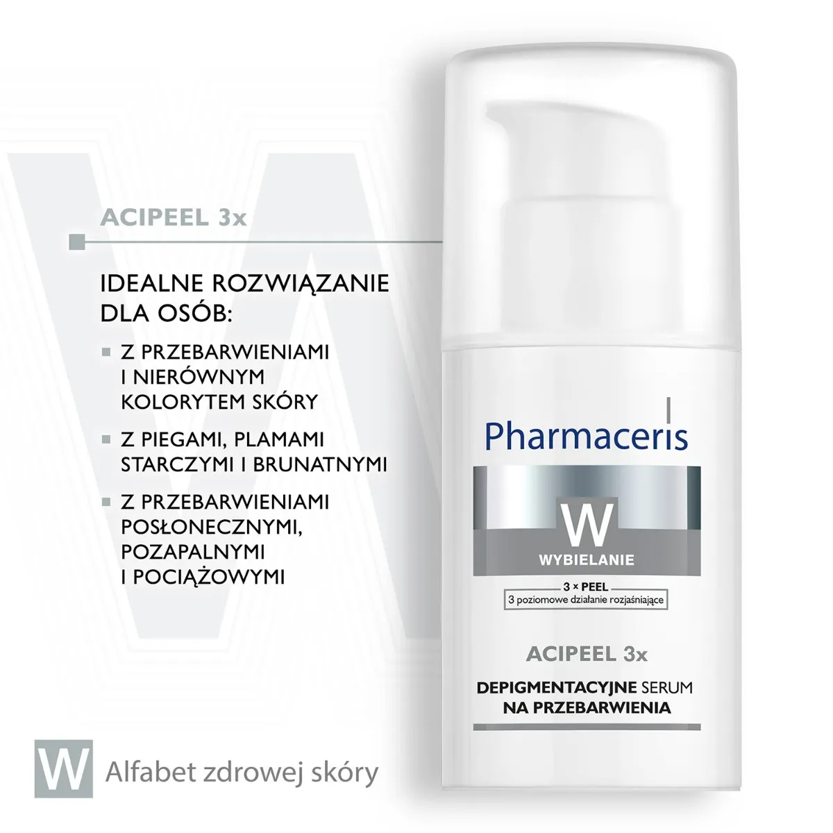 Pharmaceris W, Acipeel 3x, depigmentacyjne serum na przebarwienia, 30 ml 