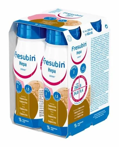 Fresubin Hepa Drink, smak cappuccino, płyn, 4 x 200 ml