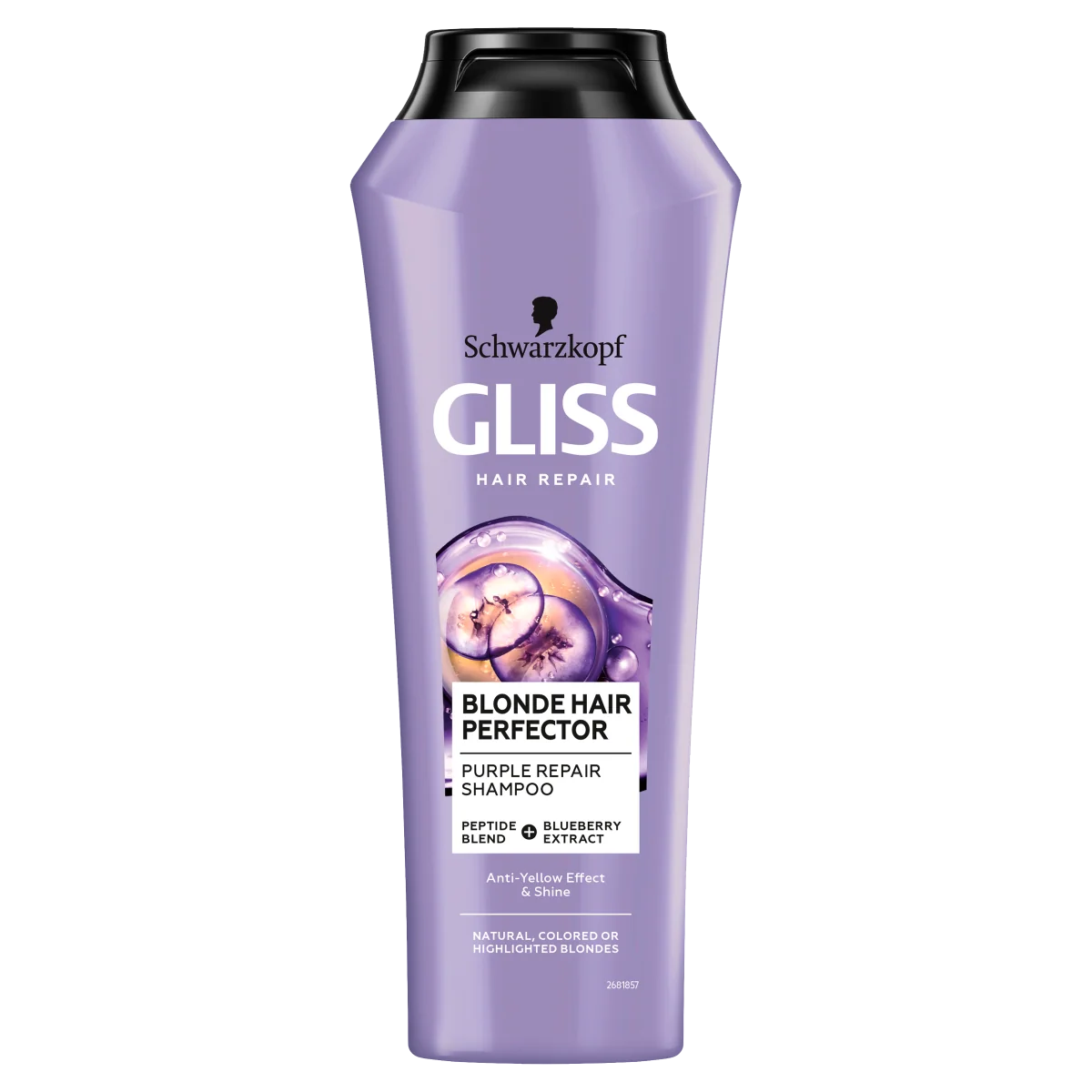 Schwarzkopf Gliss Blonde Hair Perfector, szampon do włosów fioletowy, 250 ml