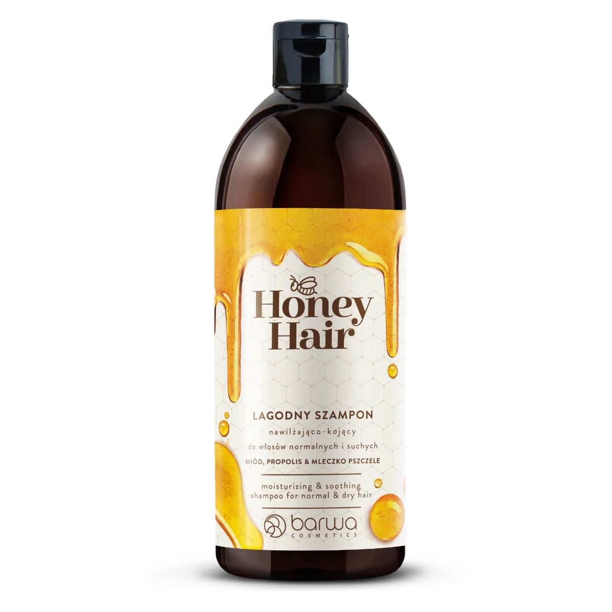 Barwa Honey Hair, Szampon do włosów nawilżająco-kojący, 480 ml