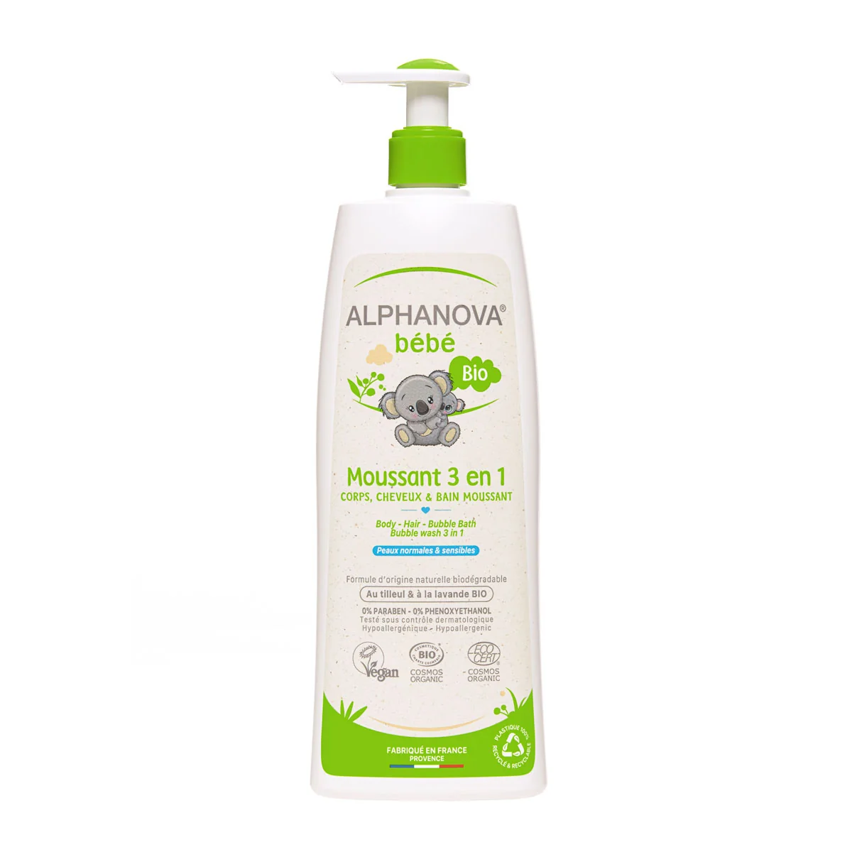 Alphanova Bebe, płyn do kapieli 3w1, 500 ml