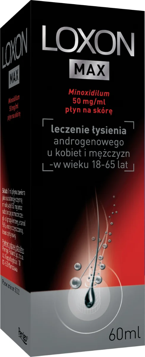 Loxon Max, 50 mg/ml, płyn na skórę, 60 ml