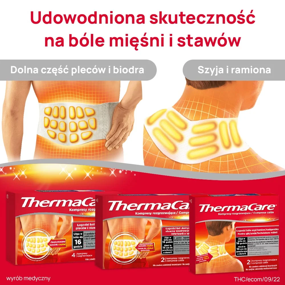 ThermaCare kompresy rozgrzewające na szyję, ramiona, nadgarstki, 2 szt.