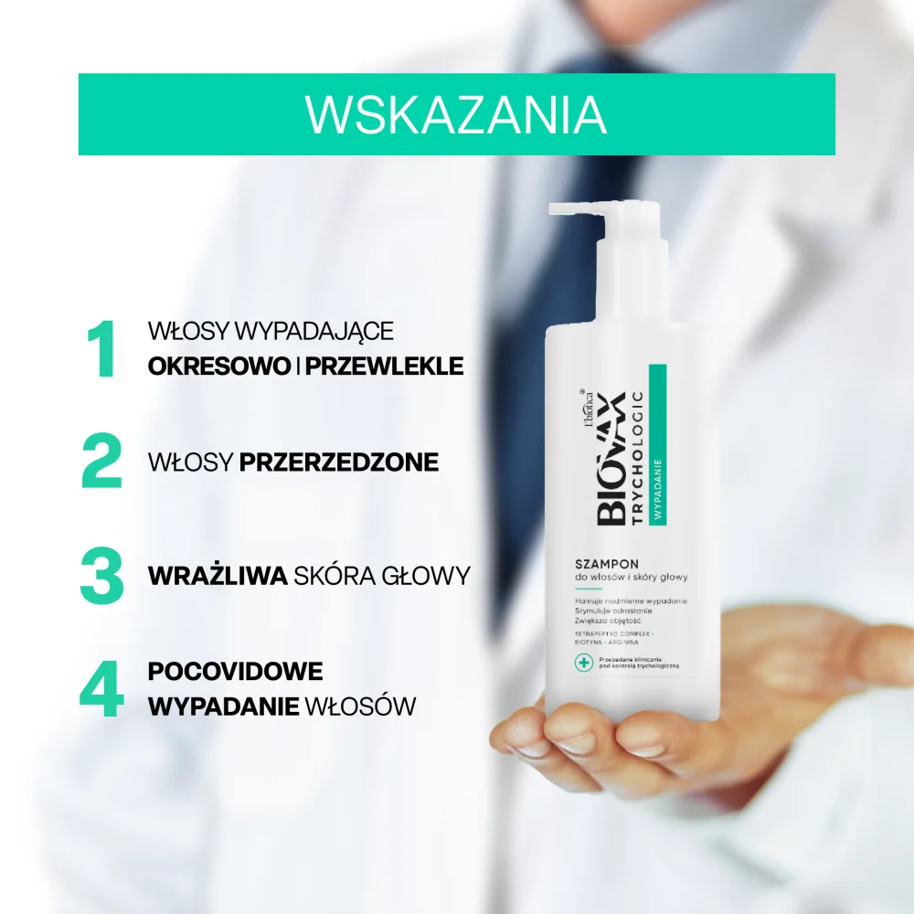 Biovax Trychologic Wypadanie szampon do włosów i do skóry głowy, 200 ml