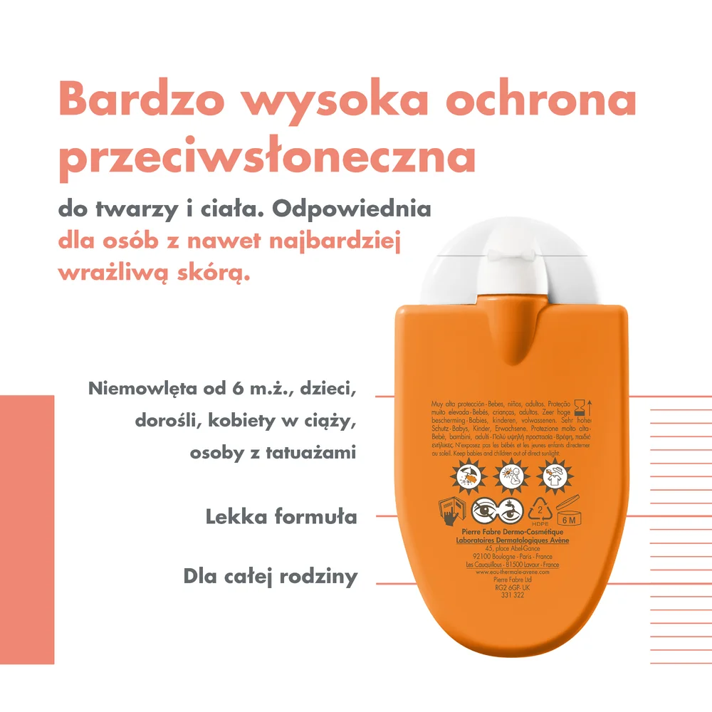 Avène Eau Thermale Refleks słoneczny SPF 50+, 30 ml