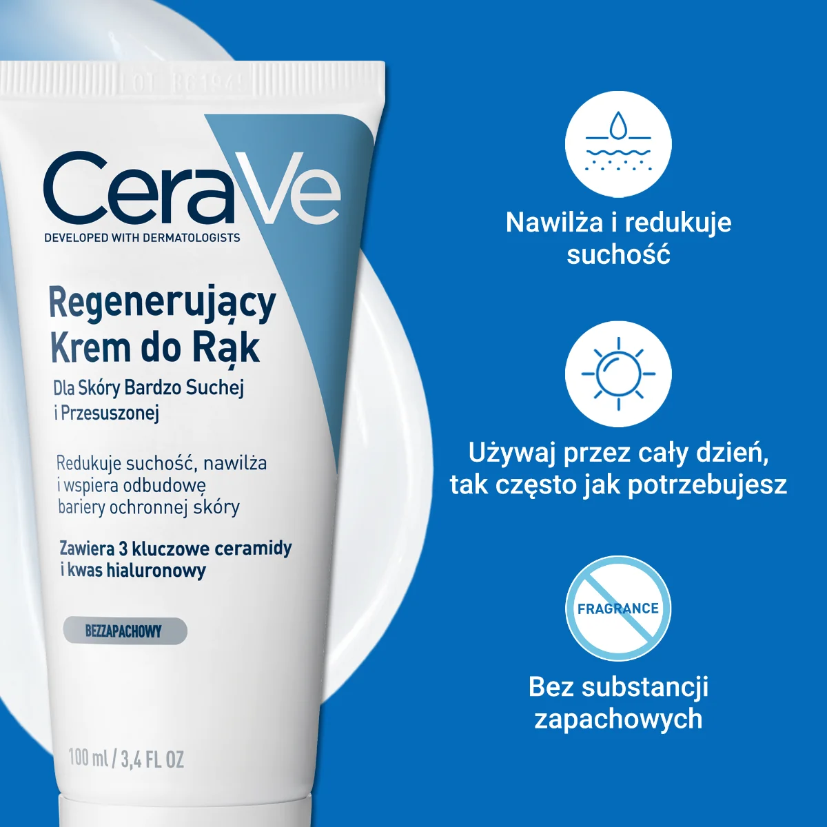 CeraVe regenerujący krem do rąk, 100 ml