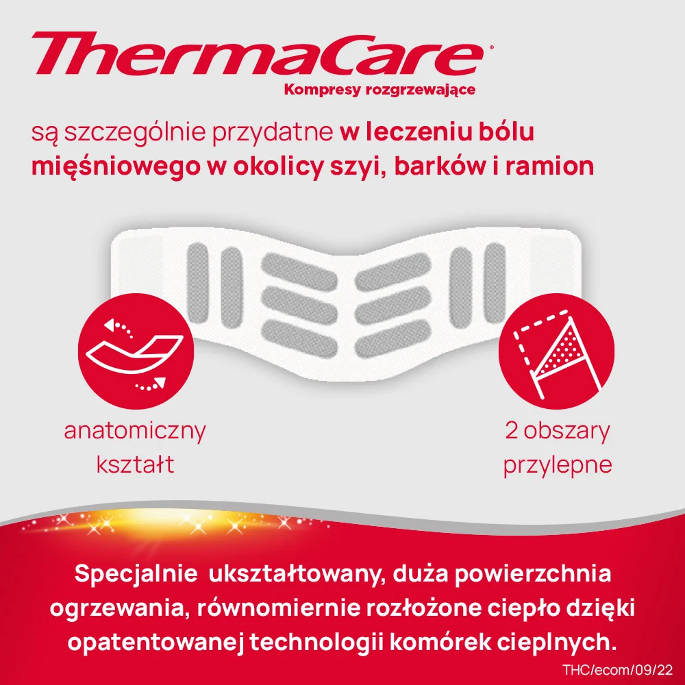 ThermaCare kompresy rozgrzewające na szyję, ramiona, nadgarstki, 2 szt.