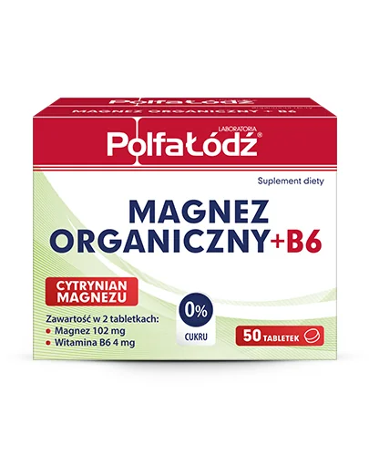 Magnez Organiczny +B6, 50 tabletek