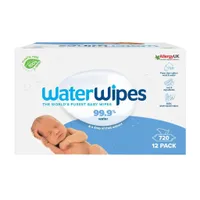 WaterWipes BIO, Chusteczki nawilżane dla noworodków i niemowląt, 12 x 60 sztuk