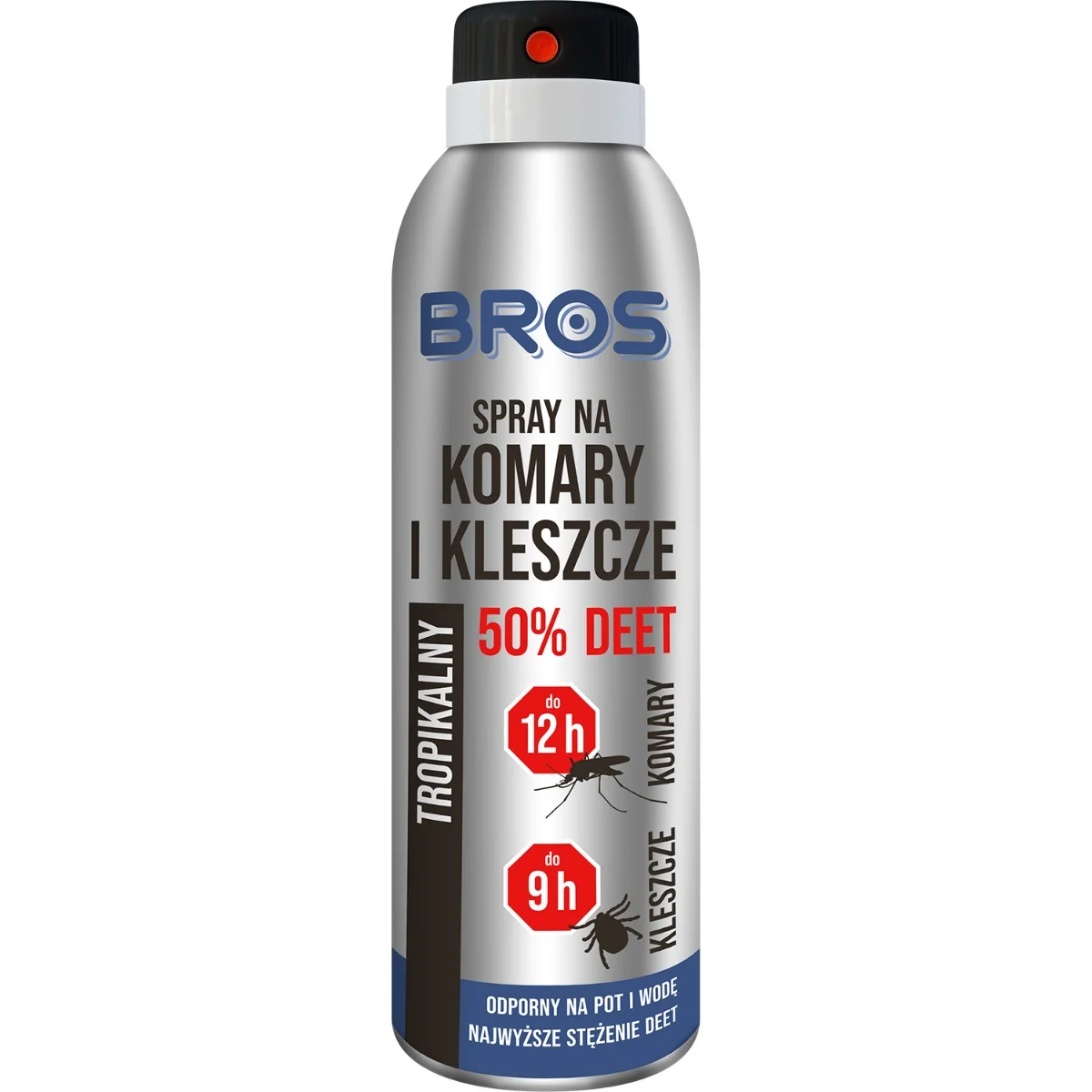 BROS, spray na komary i kleszcze 50% DEET Tropikalny, 180 ml