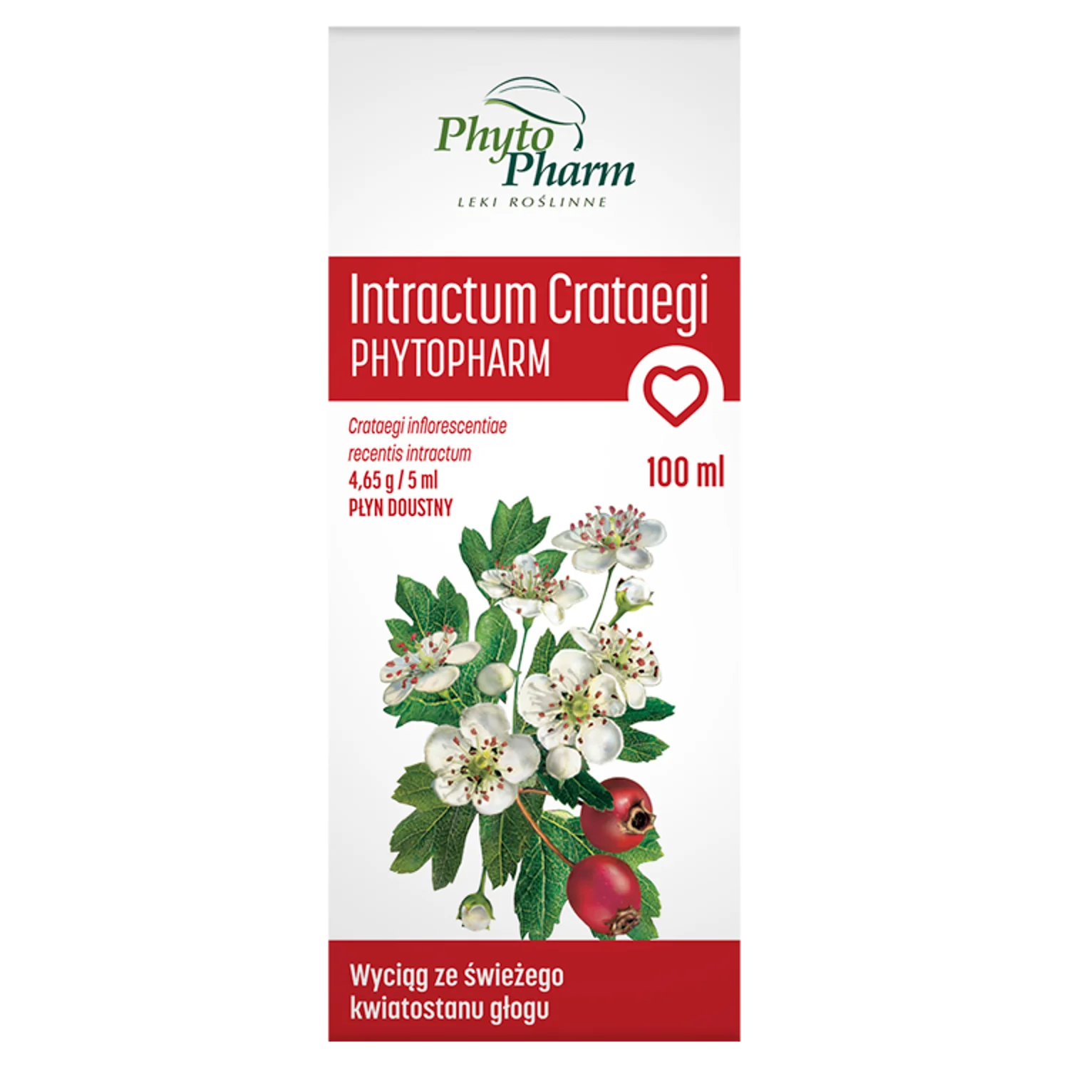 Intractum Crataegi Phytopharm 4,65g/5ml, płyn doustny, 100 ml