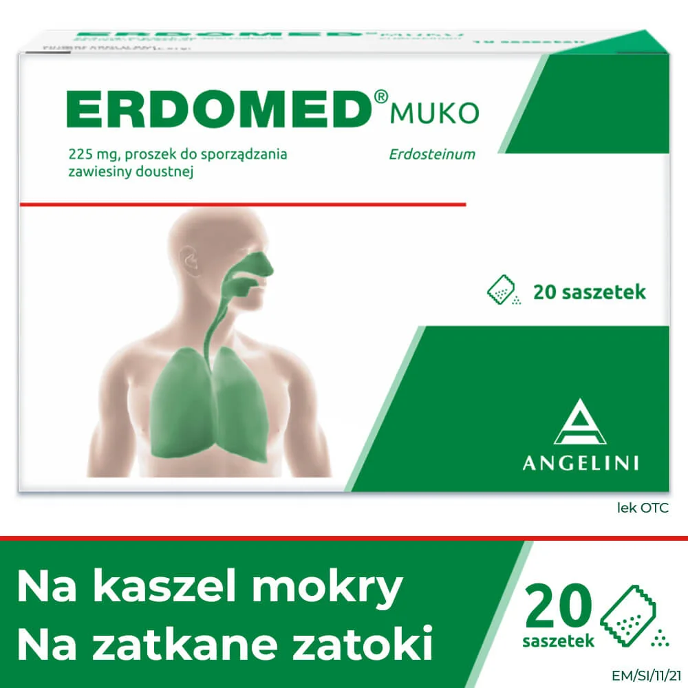 Erdomed Muko 225 mg, saszetki 20 sztuk