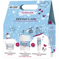 Zestaw FlosLek Winter Care , krem ochronny zimowy + krem ochronny w sztyfcie SPF 50+ + pomadka ochronna SPF 20,  50 ml + 24 g + 4 g